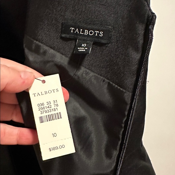 NWT Talbots Silk Black Sleeveless Dress - Picture 3 of 10